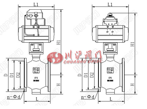 氣動(dòng)偏心調(diào)節(jié)球閥結(jié)構(gòu)圖