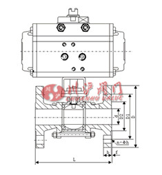 氣動(dòng)三片式球閥結(jié)構(gòu)圖