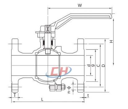 法蘭球閥結(jié)構(gòu)圖