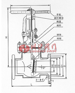 保溫閘閥結(jié)構(gòu)圖