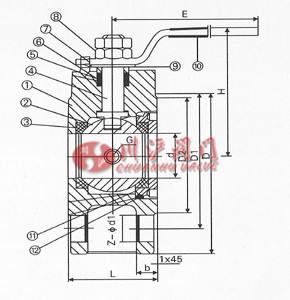 超薄保溫球閥結(jié)構(gòu)圖